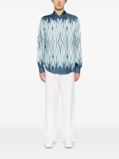 AMIRI argyle-print silk shirt outlook
