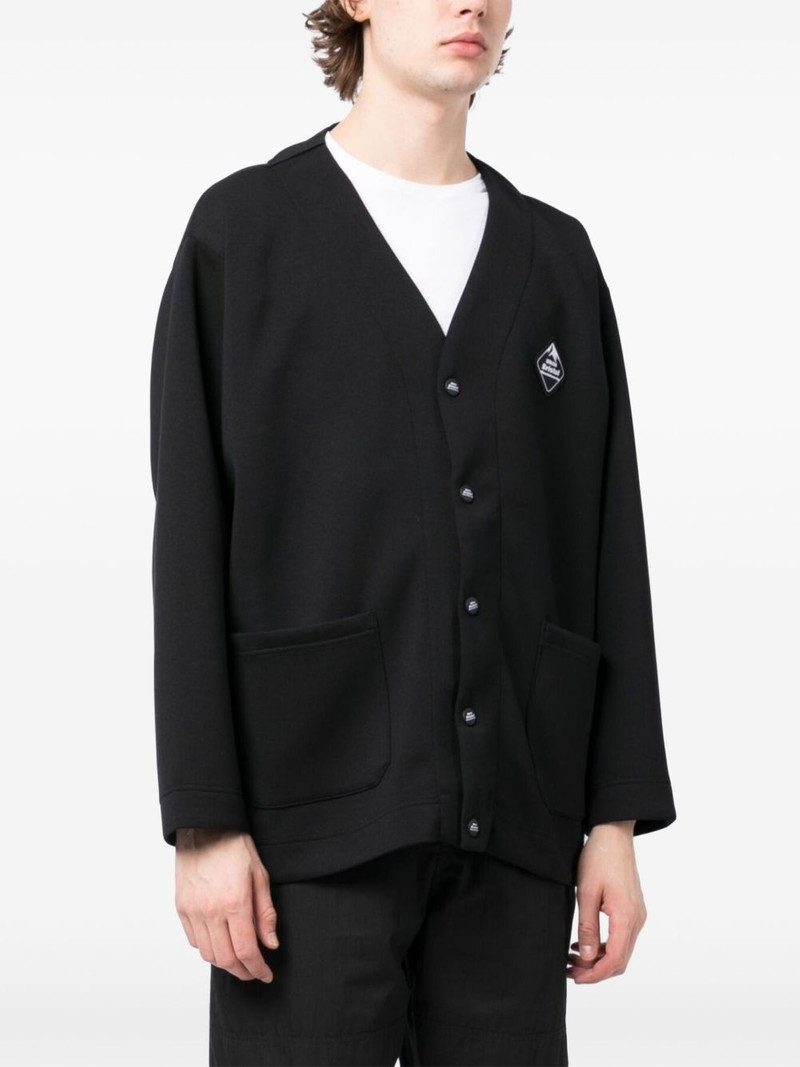 logo-patch cardigan 3