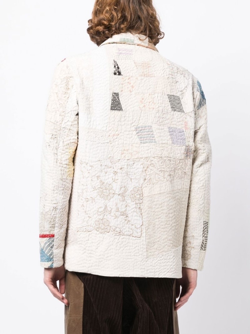 patchwork-design jacket - 4