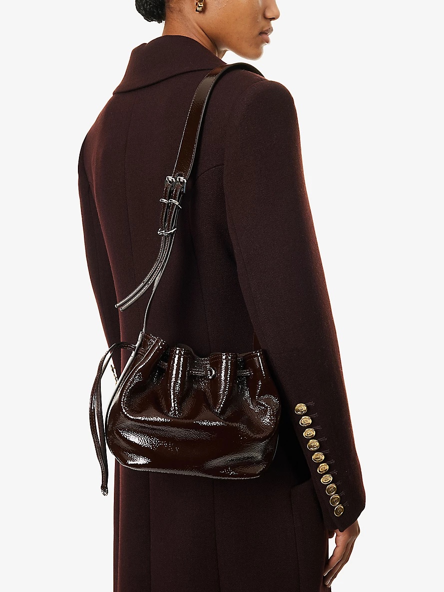 Pumpkin small leather shoulder bag - 2