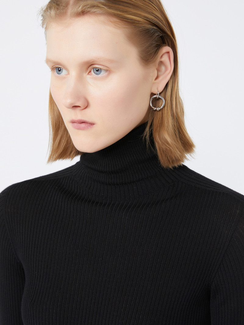 NIAGARA Wool mock polo-neck sweater 5