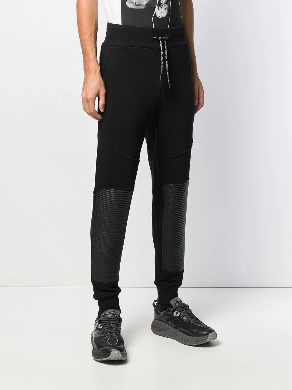 ribbed-detailed track pants - 3