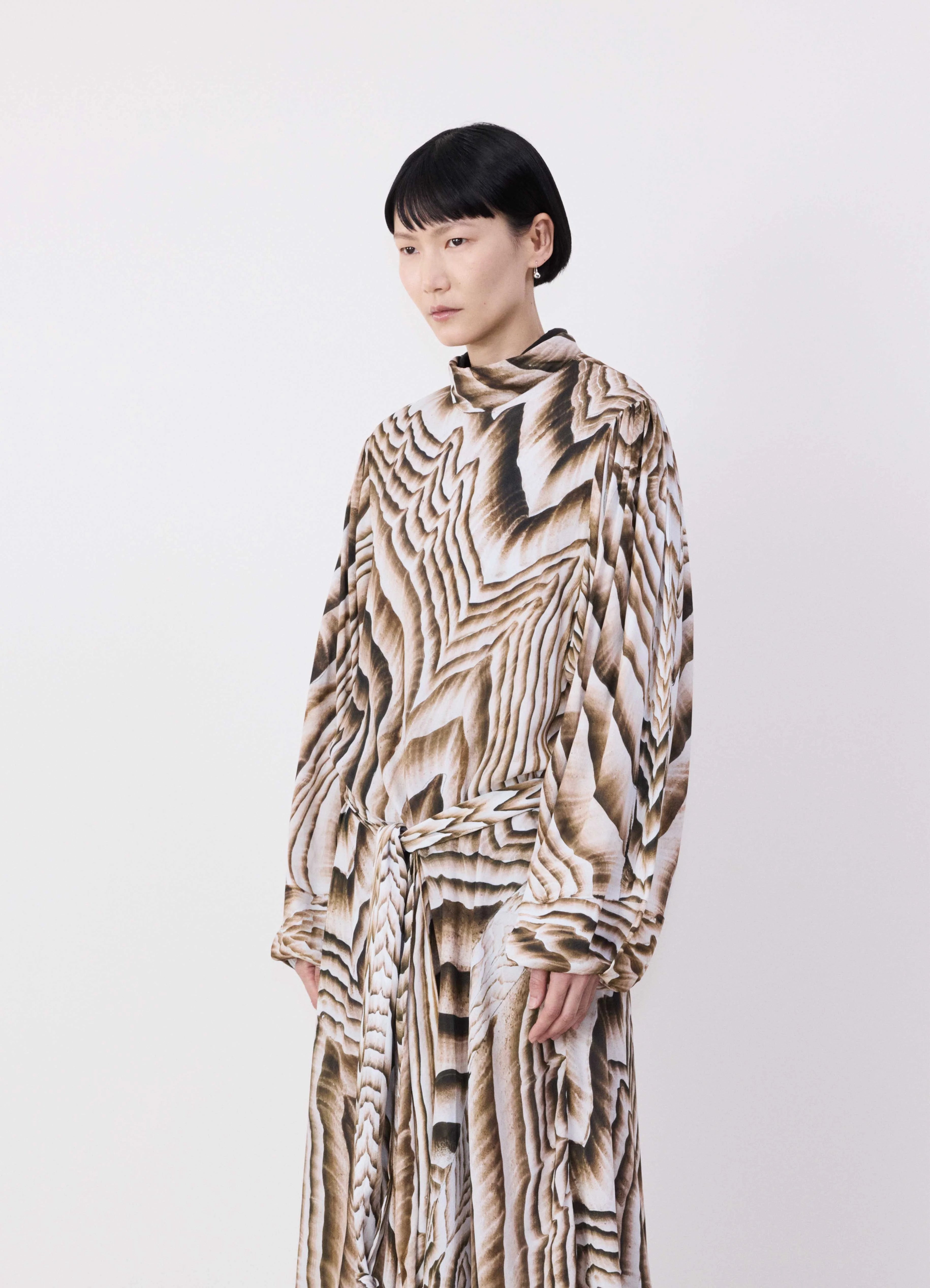 PRINTED KNOTTED DRESS - 3