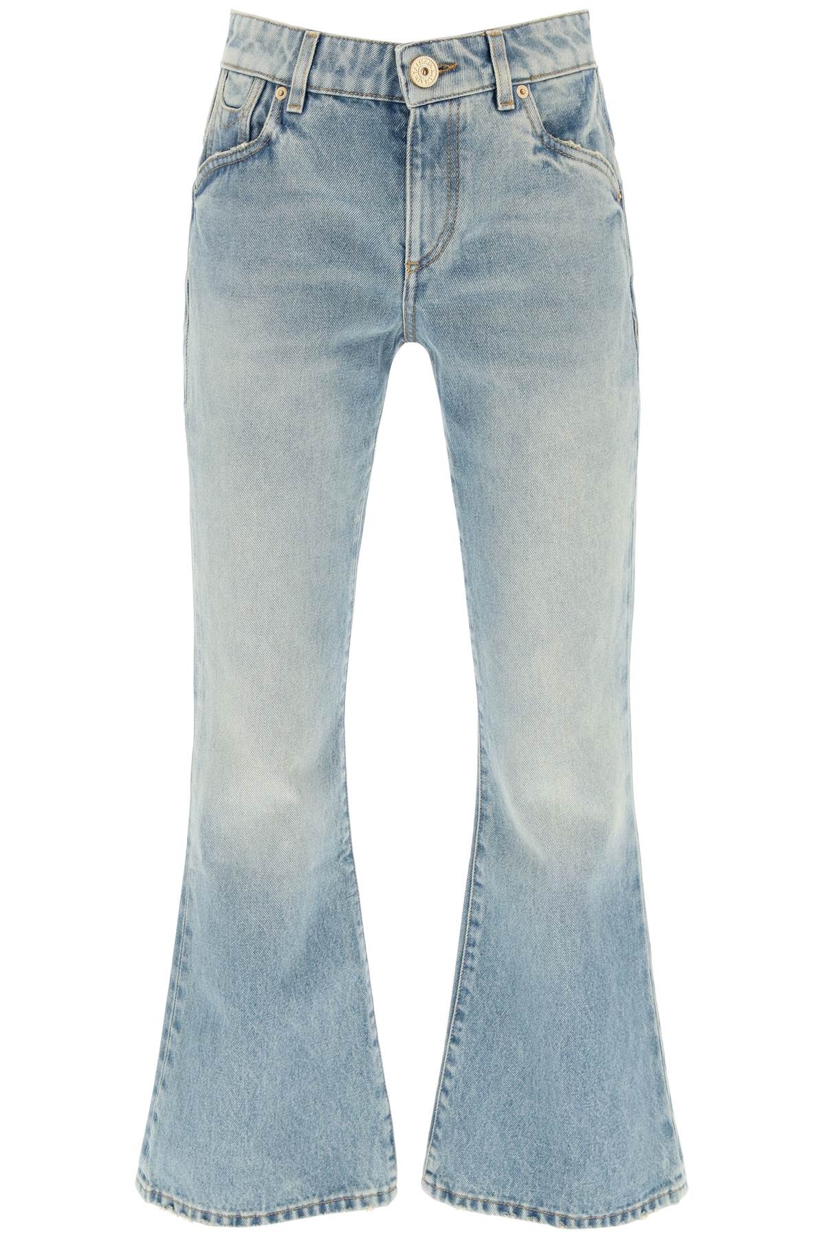 WESTERN-STYLE CROP BOOTCUT JEANS - 1