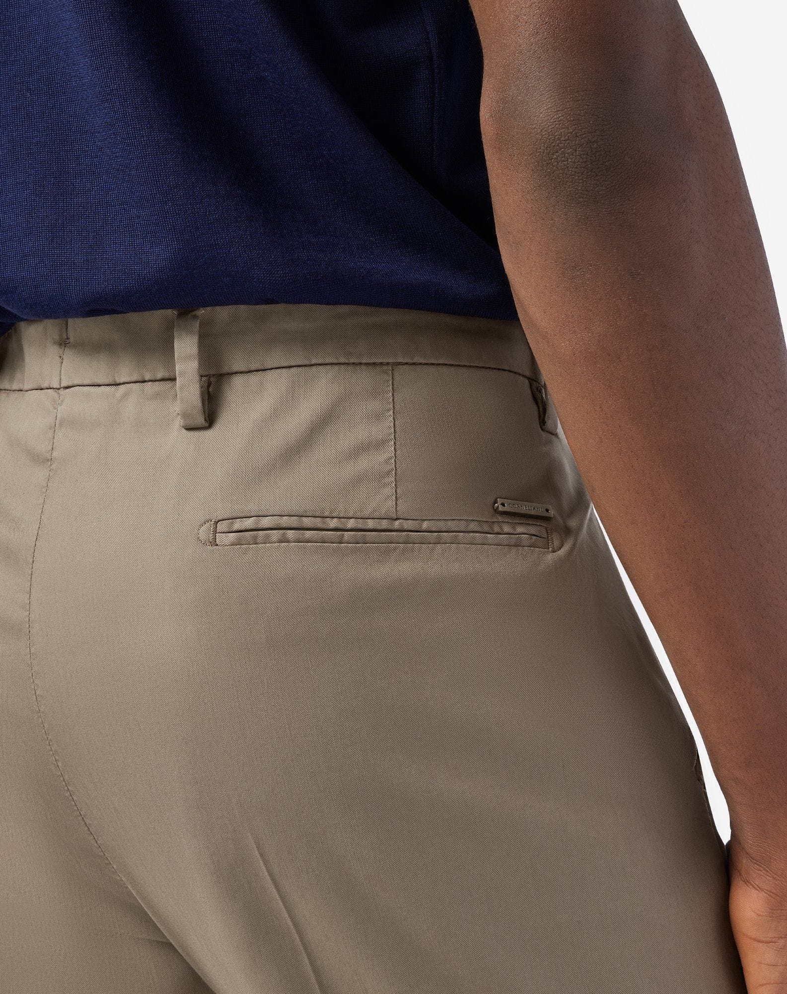 Beige stretch gabardine chinos - 5