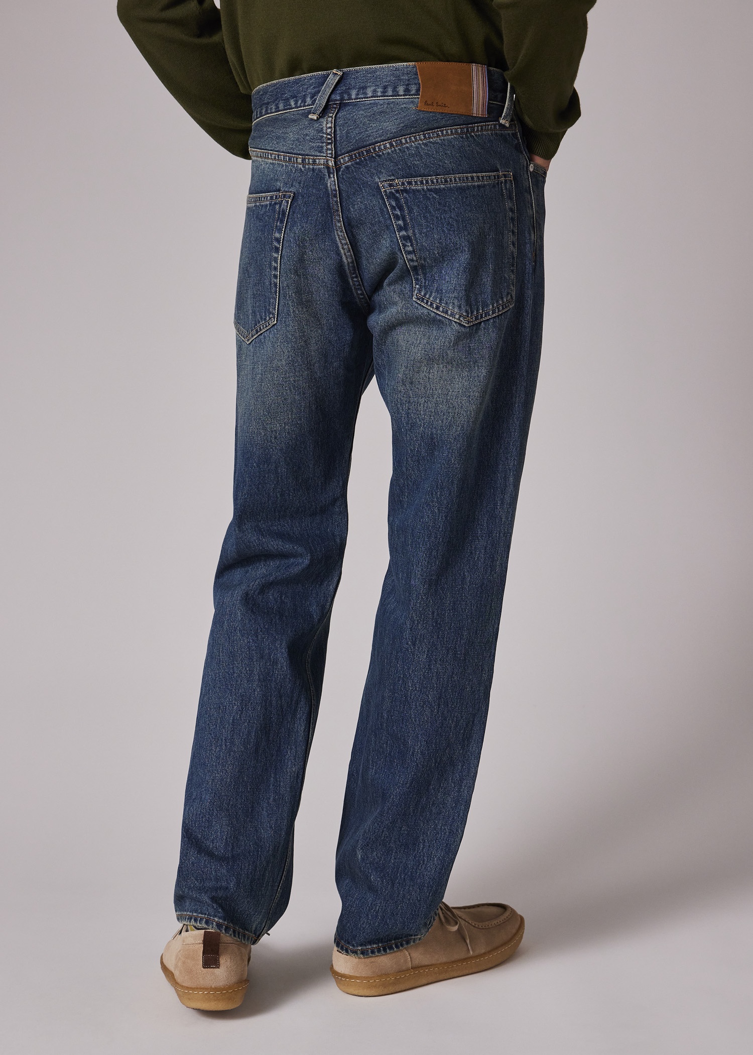 Straight-Fit Vintage-Wash Jeans - 7