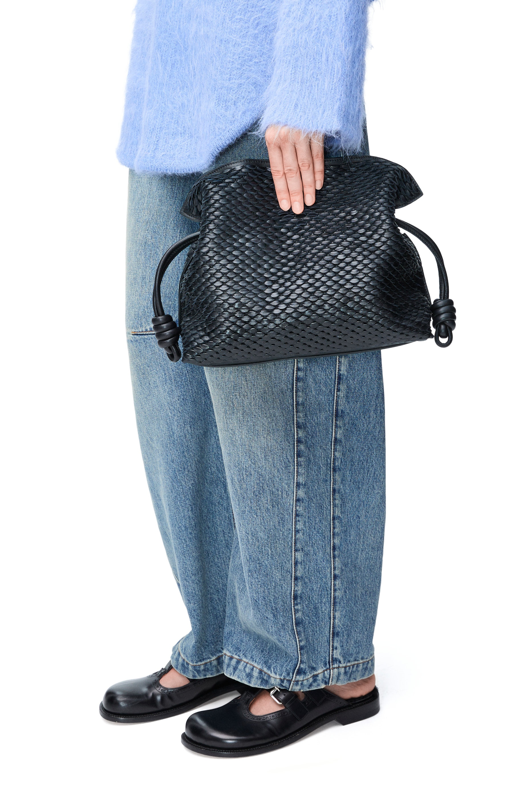 Medium Flamenco clutch in mellow nappa lambskin - 3