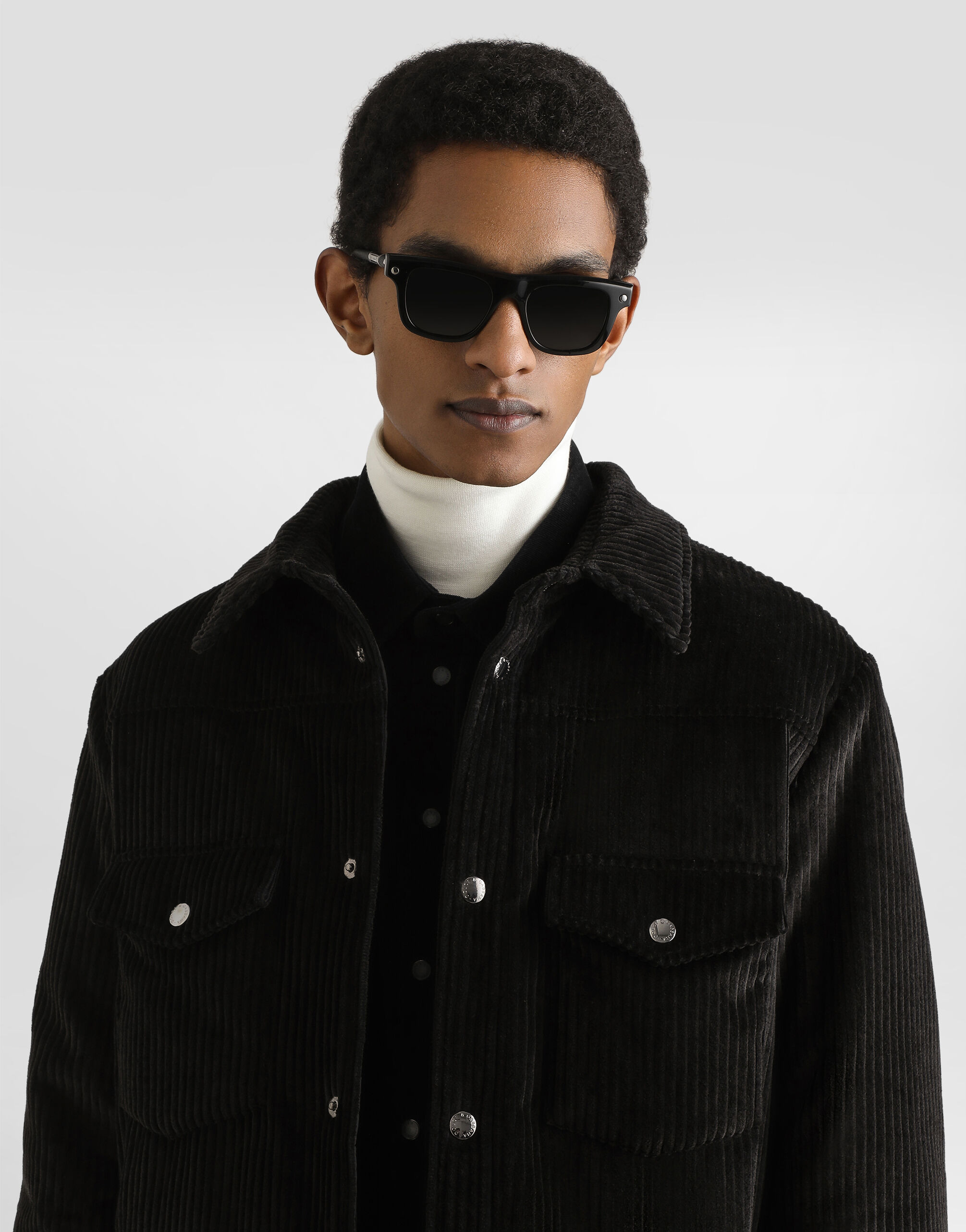 Padded and quilted velvet shirt jacket - 4