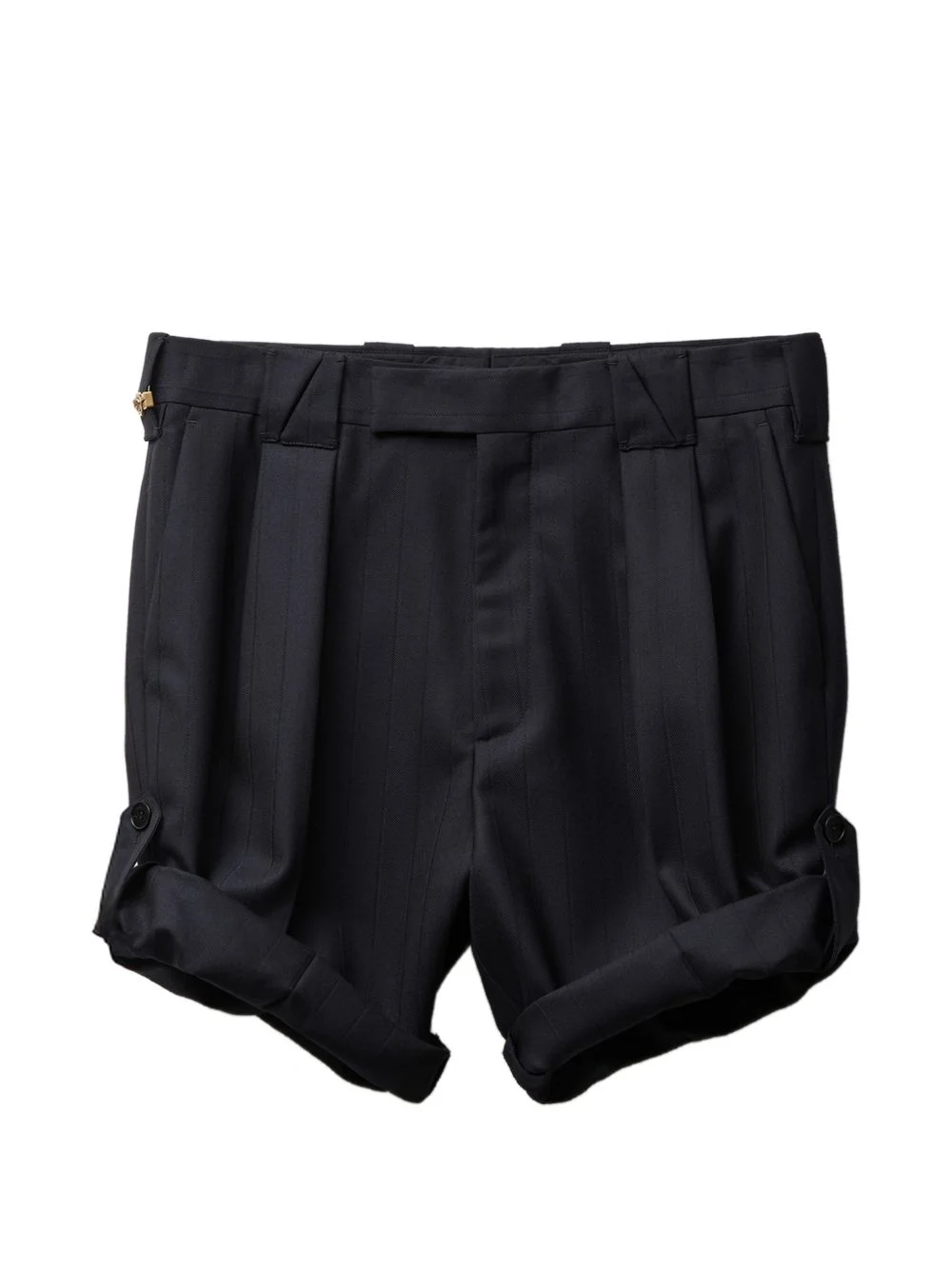 pinstripe wool formal shorts - 1