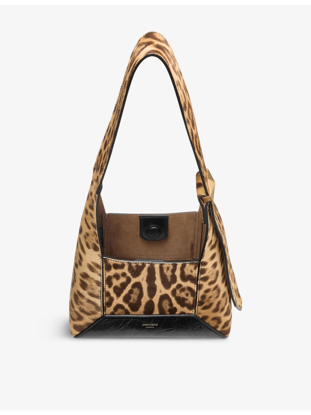 Diamond Hobo leopard leather shoulder bag - 4