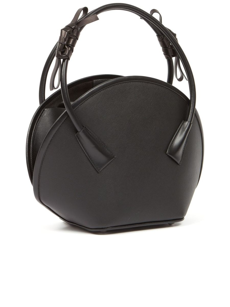 Smooth Grain Bow Detail Handbag - 3
