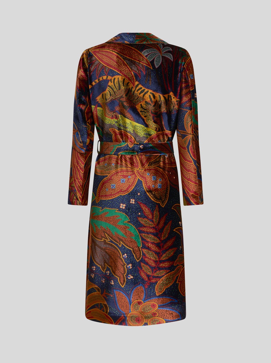 PRINTED ROBE COAT - 6