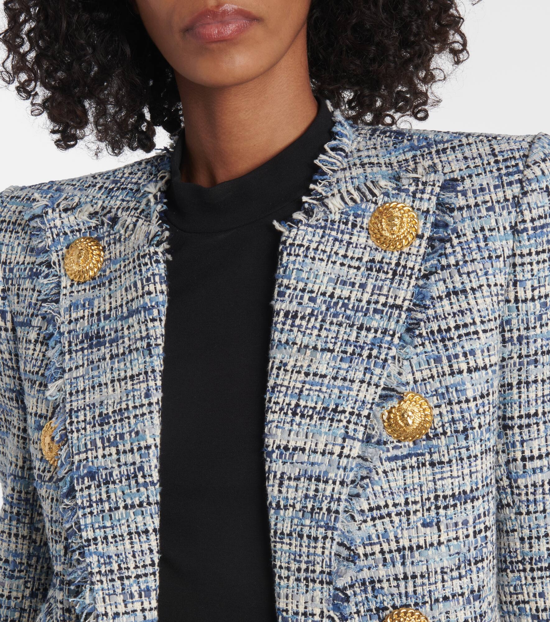 Side To Side denim tweed spencer jacket - 4