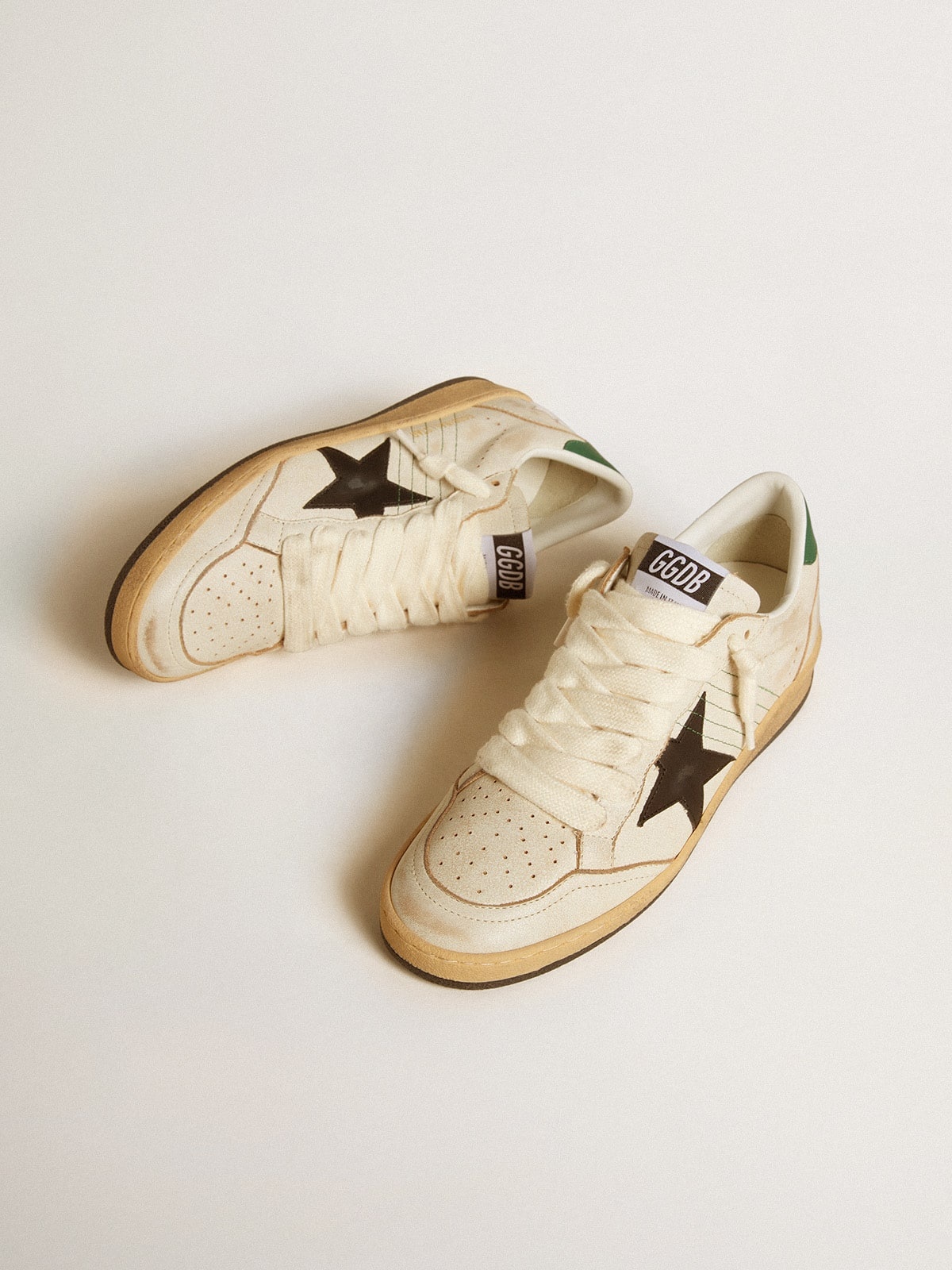 Women’s Ball Star with black leather star and green leather heel tab - 2