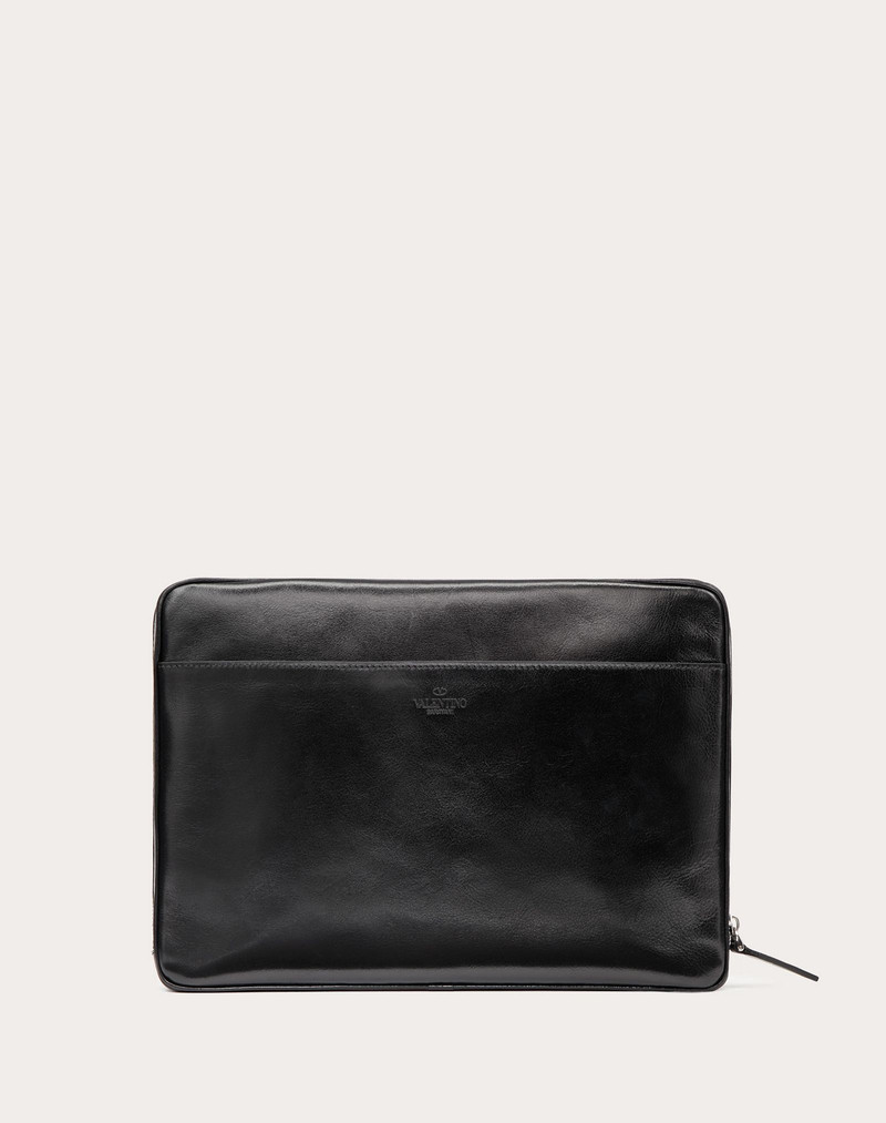 VLogo Signature Leather Clutch 3