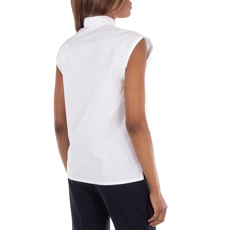 Burberry Half-Zip High-Neck Cotton Tank Top - 5