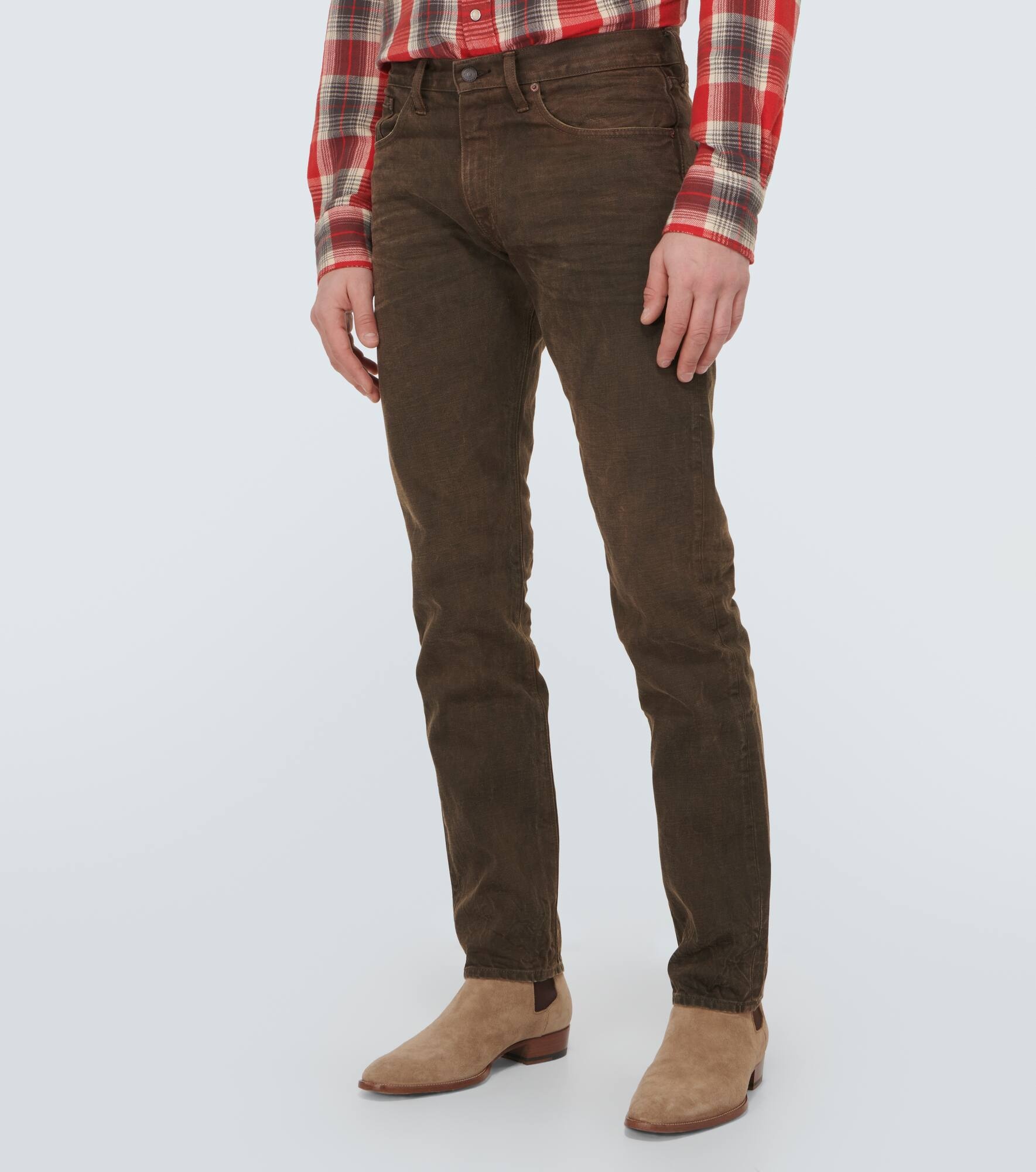 Patched slim jeans - 3