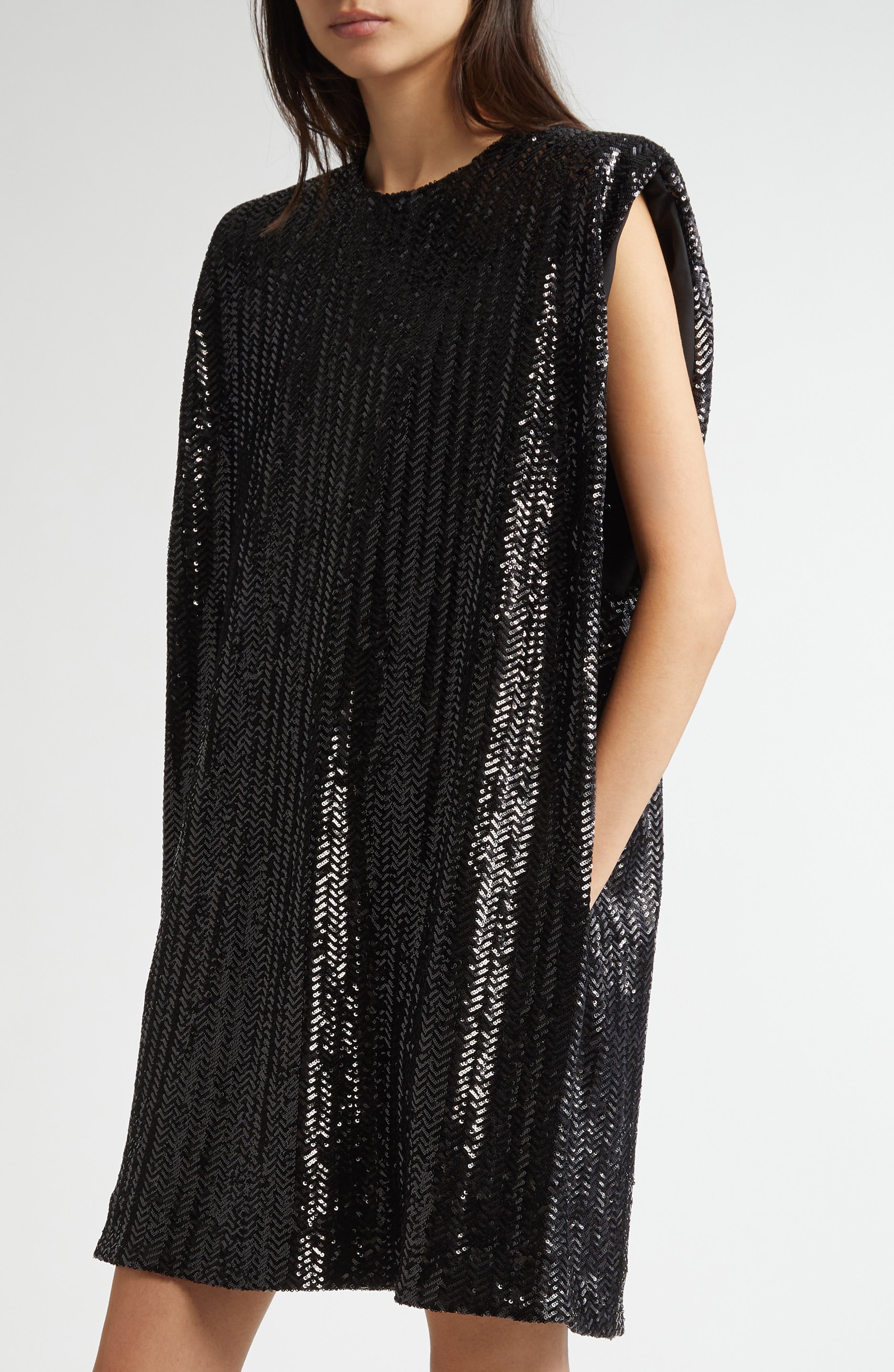 Golden Goose Journey Sequin Minidress in Black at Nordstrom - 4