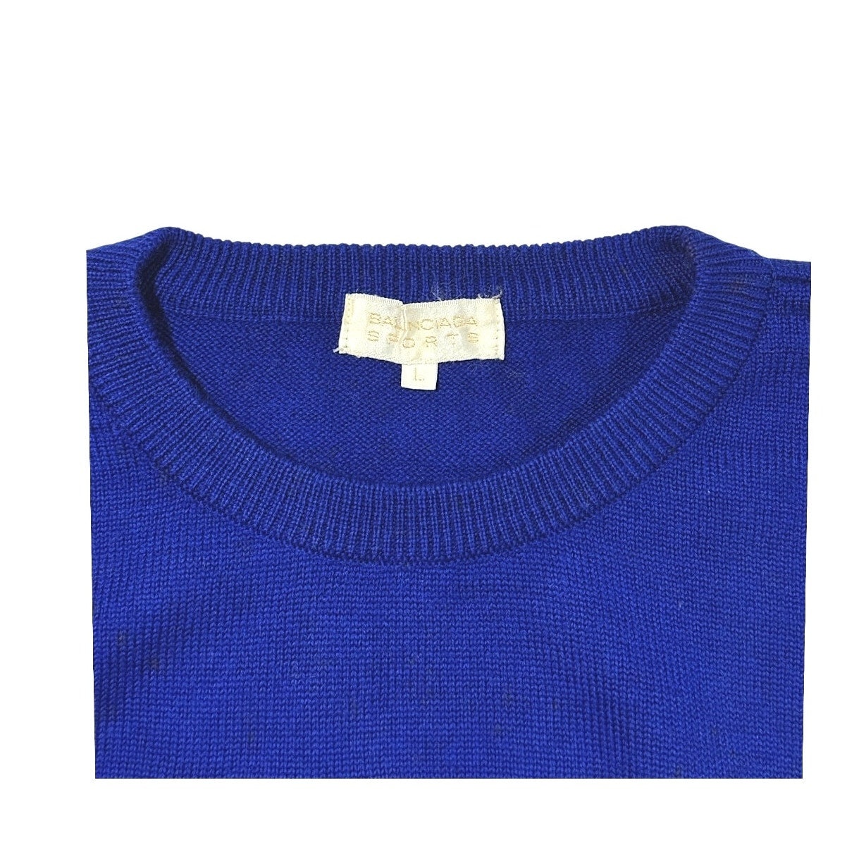Balenciaga Sports Golf Crewneck Wool Sweatshirt - Blue L - 3
