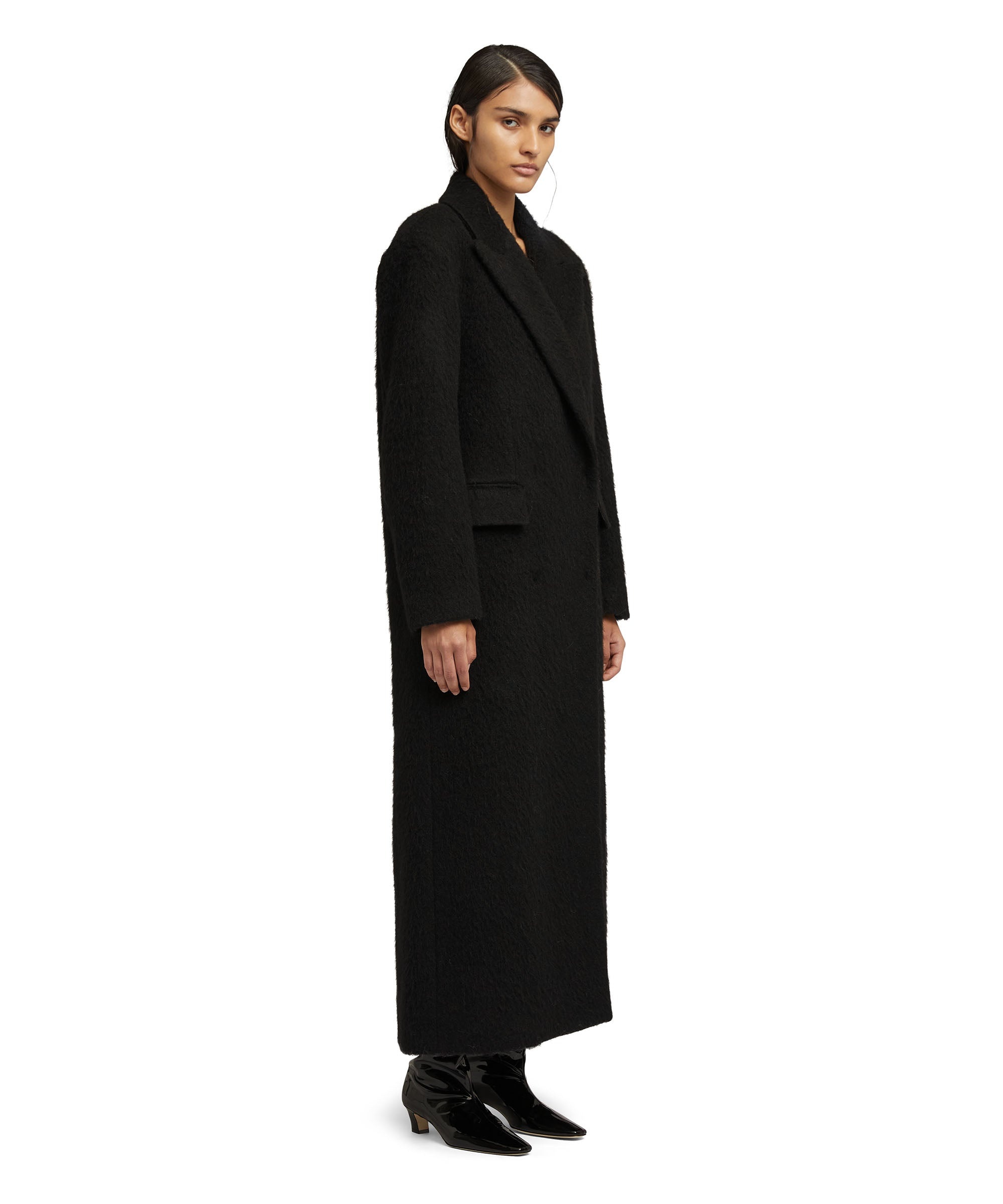 Blended wool "Brushed Wool felt" coat - 4