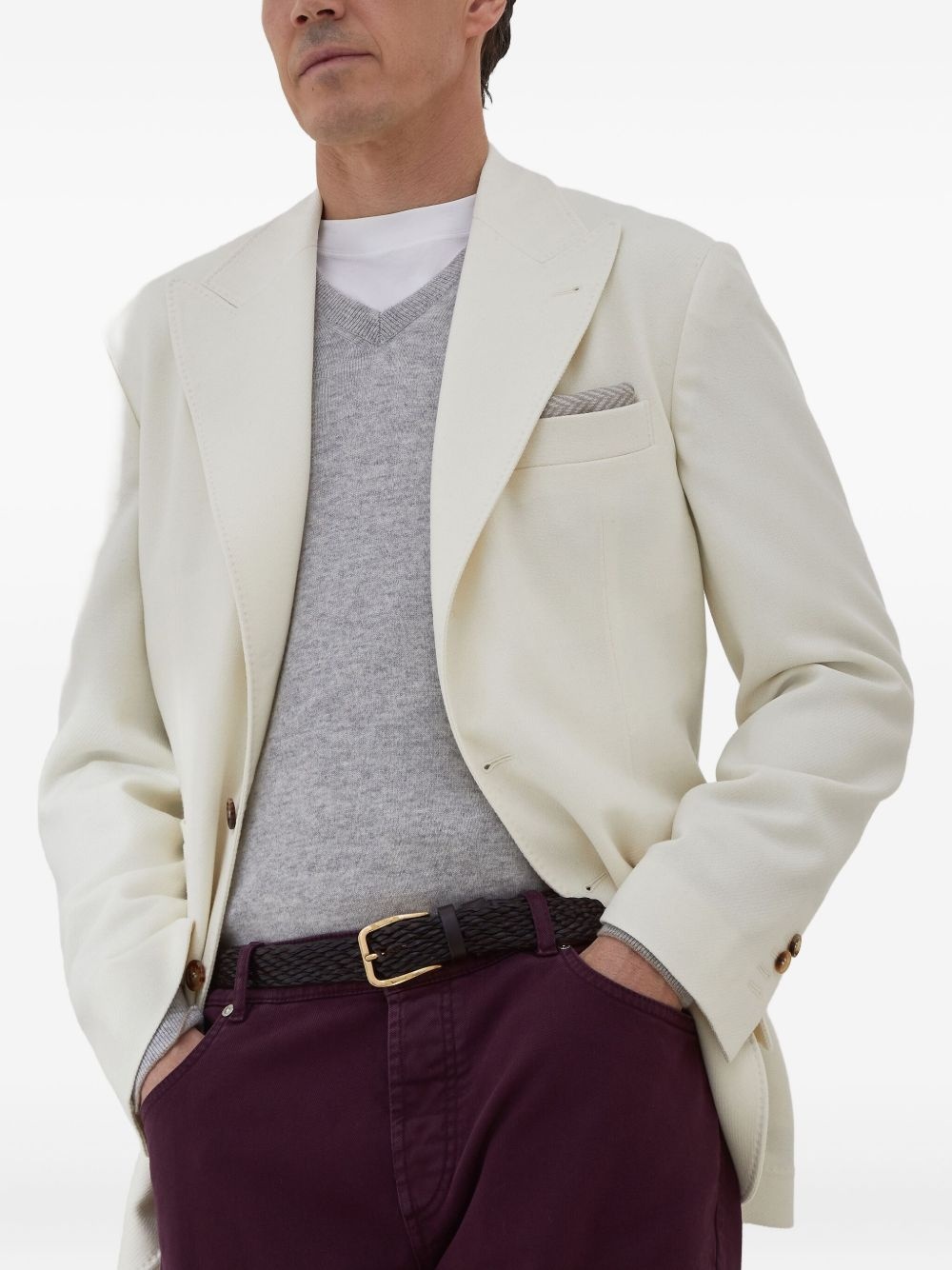 wool-cashmere blazer - 4