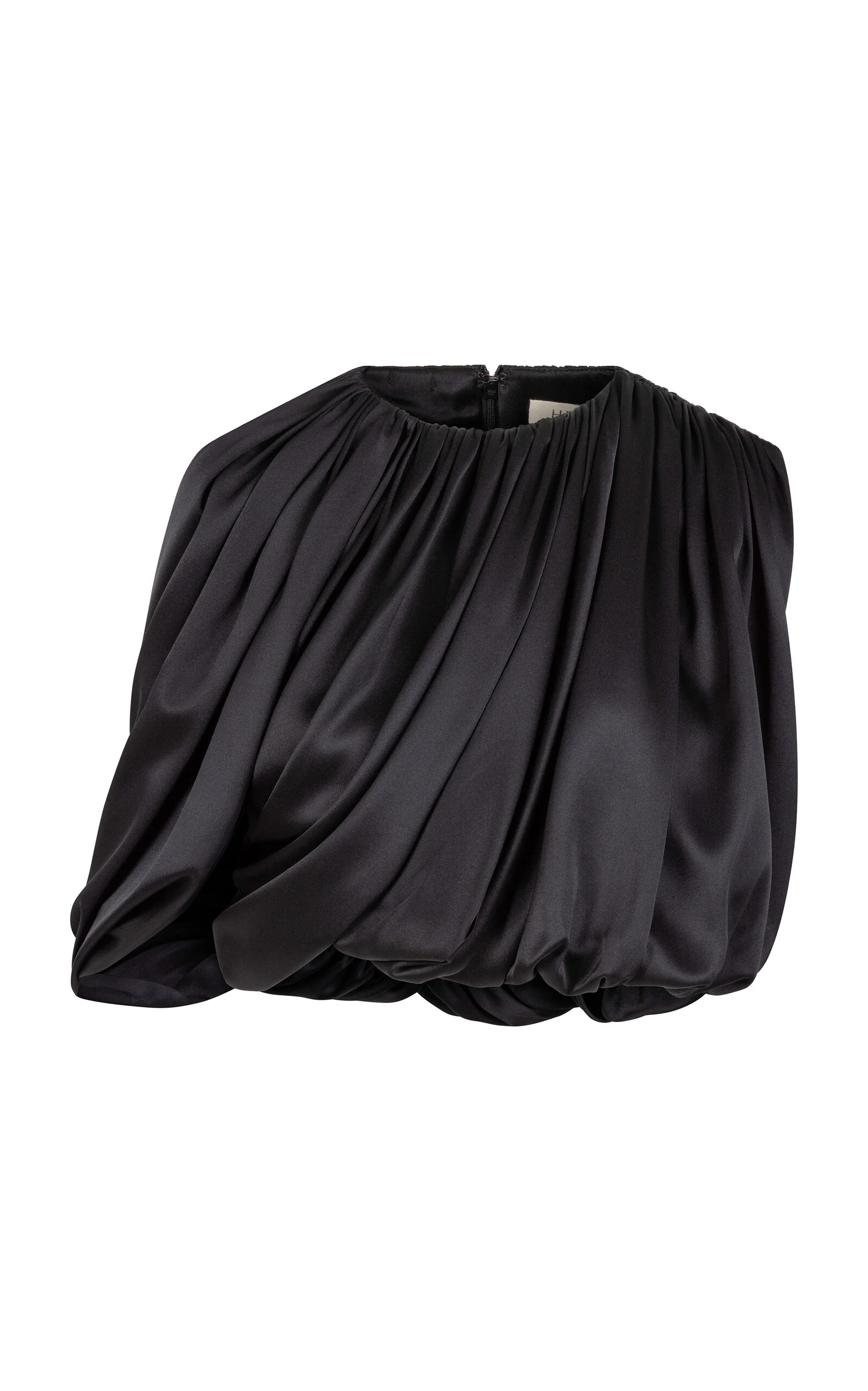 Marie Draped Silk Top black - 1