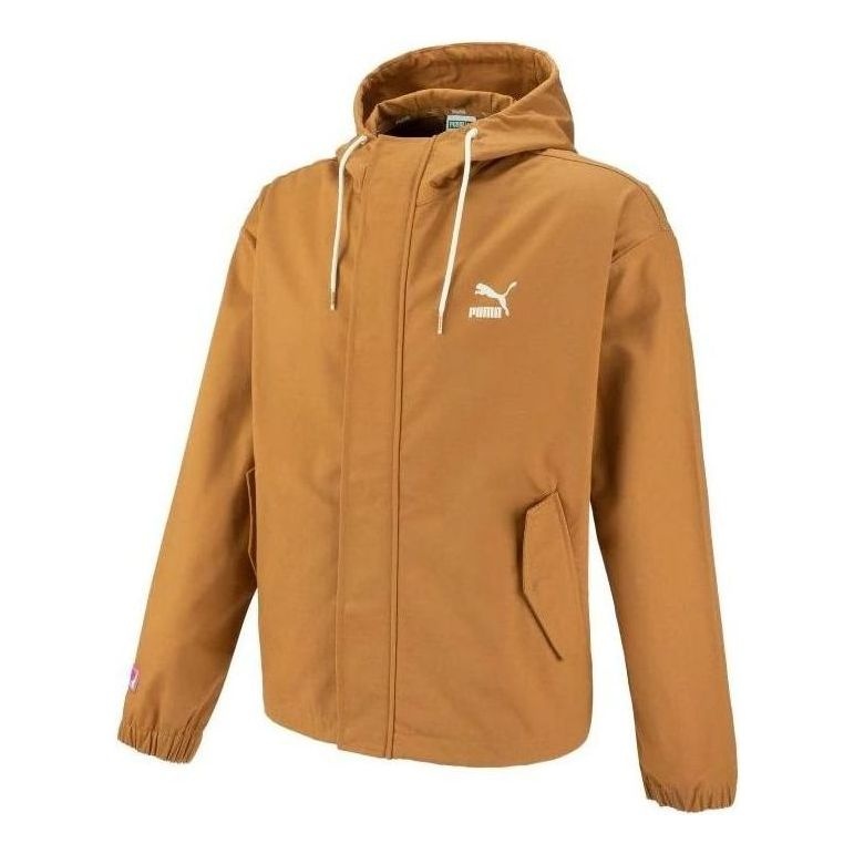 Puma Windbreaker Hoodied Jacket 'Brown' 537523-74 - 1