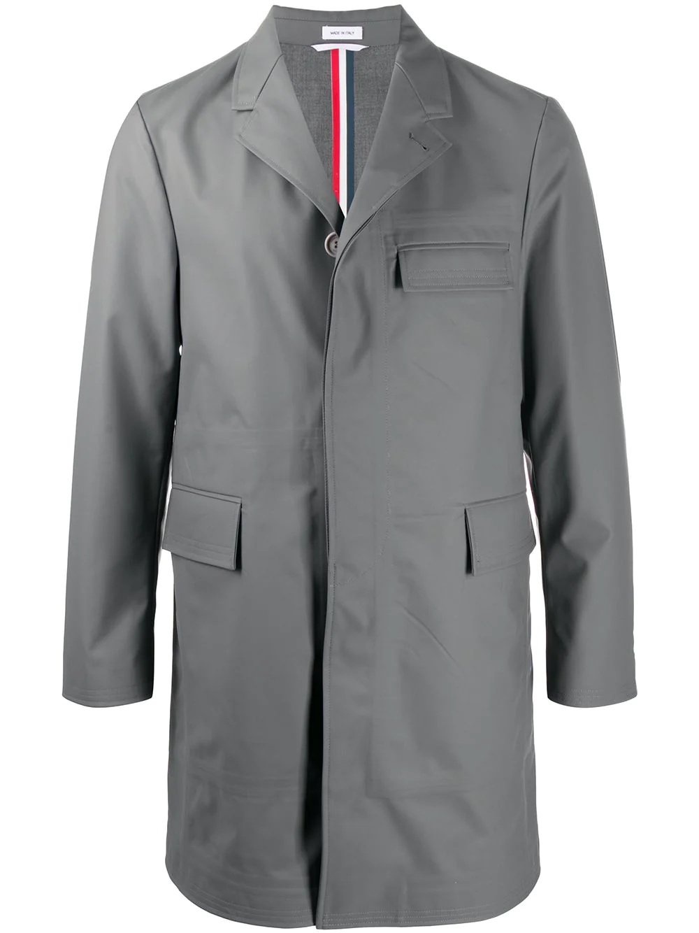 rubberised wool Chesterfiled coat - 1