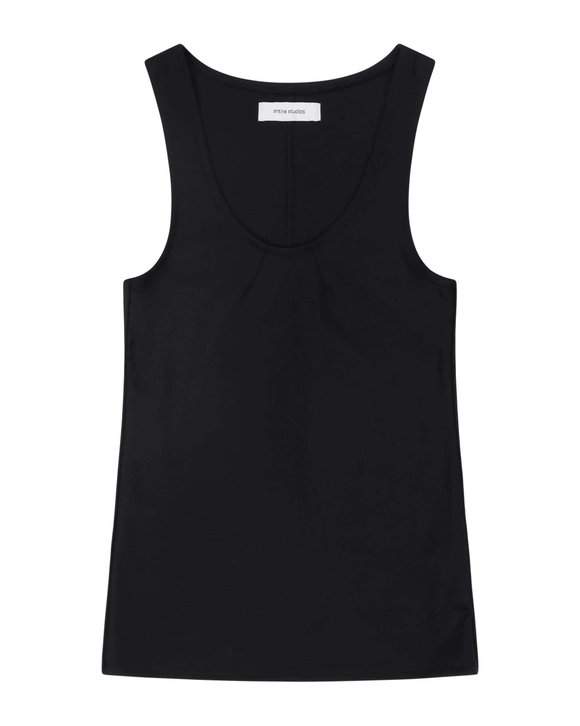 STRETCH WOOL TANK BLACK - 1