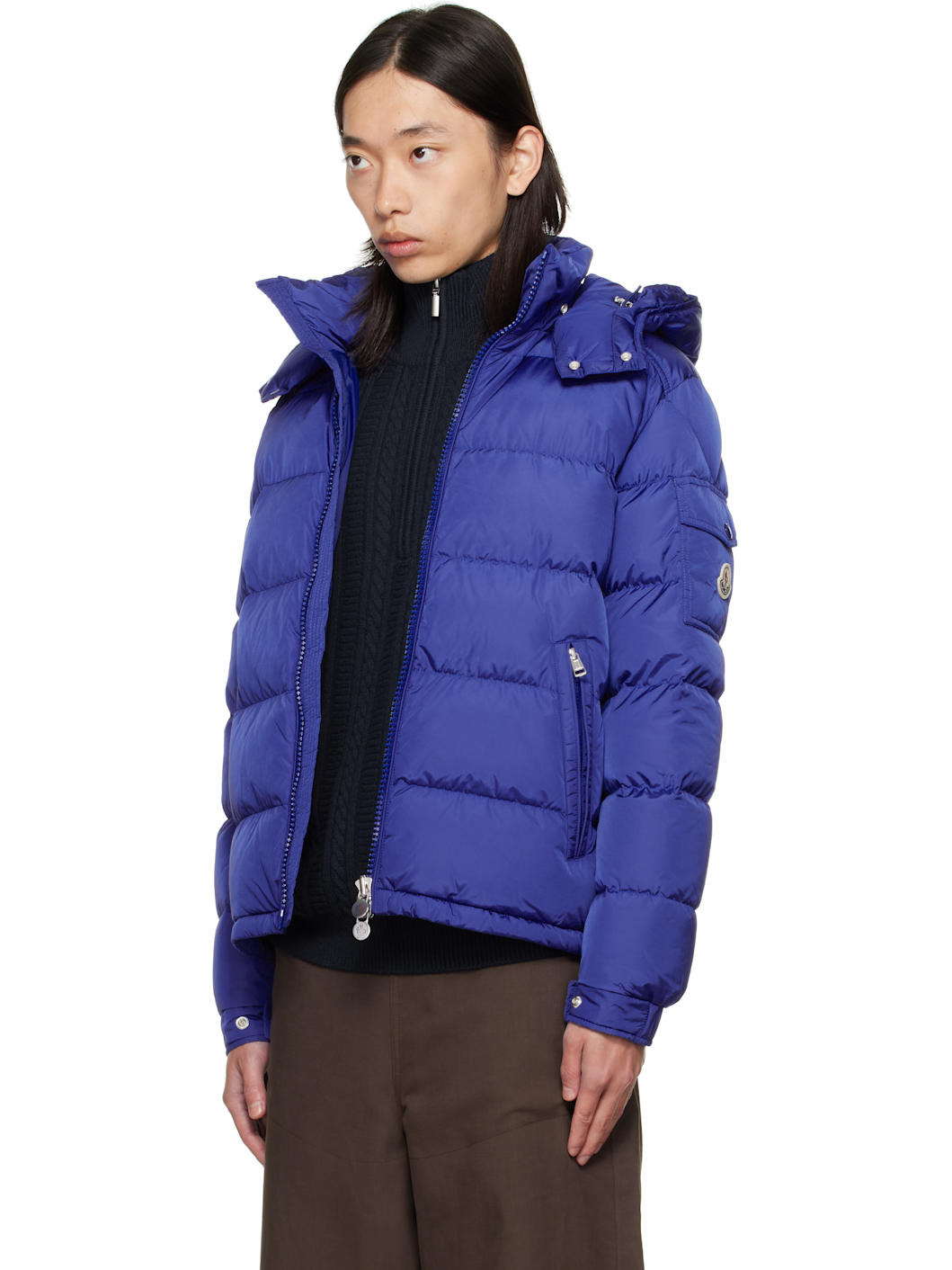 Blue Maya Short Down Jacket - 4