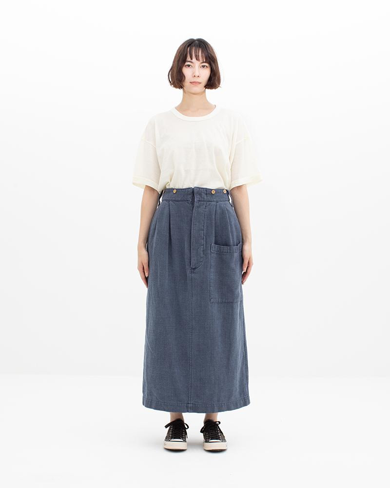 WORK SKIRT DMGD W BLUE - 2