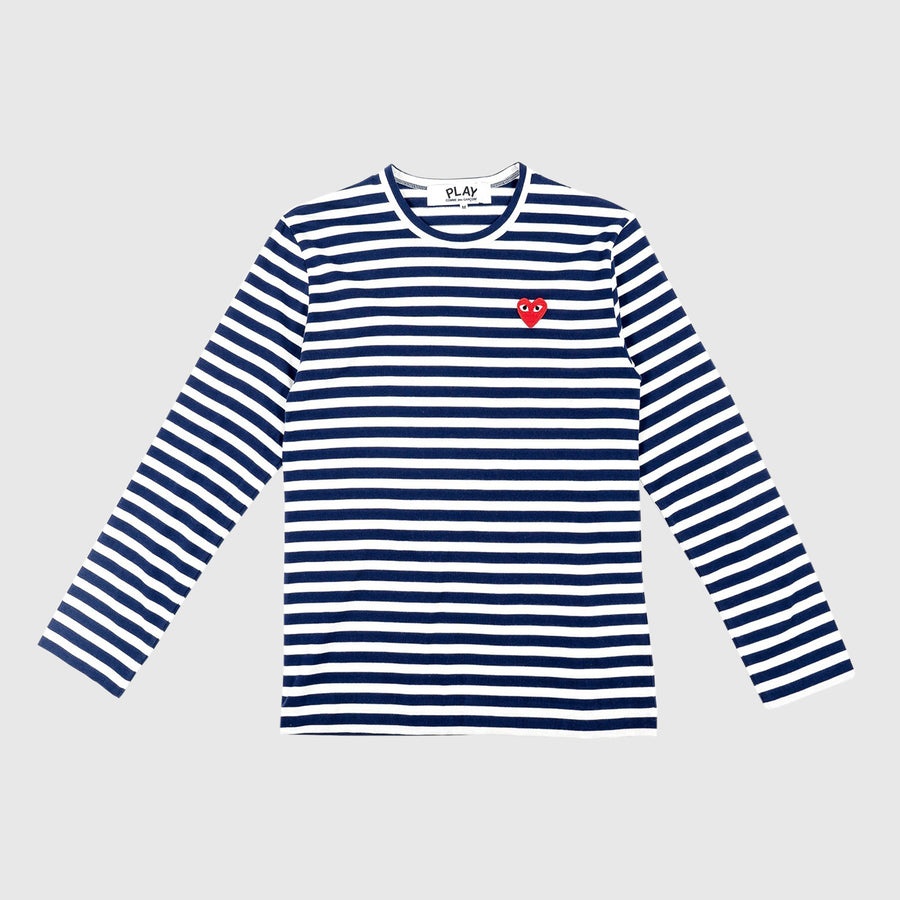 BIG RED HEART STRIPED L/S T-SHIRT - 1