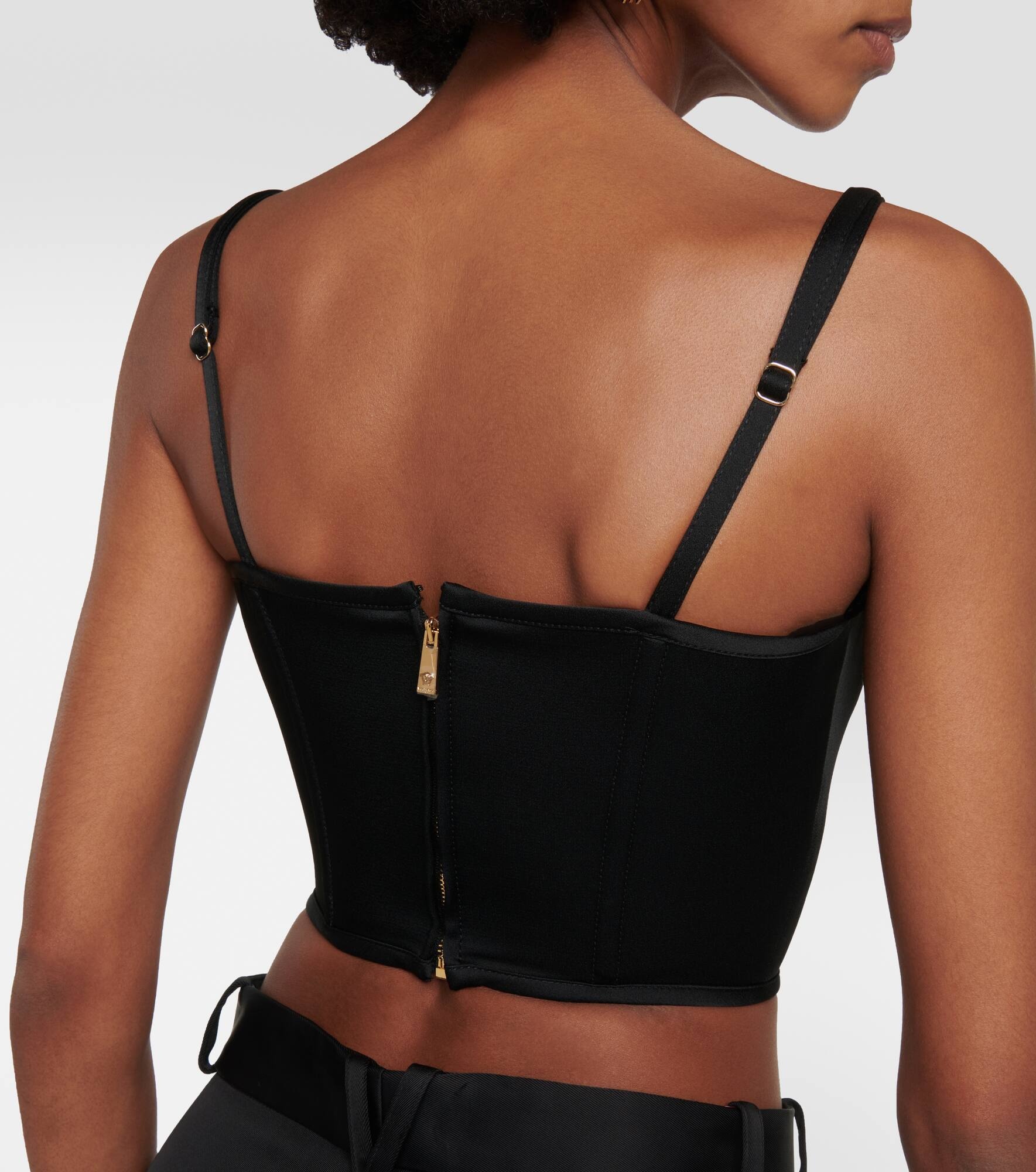 Medusa '95 embellished satin bustier - 5