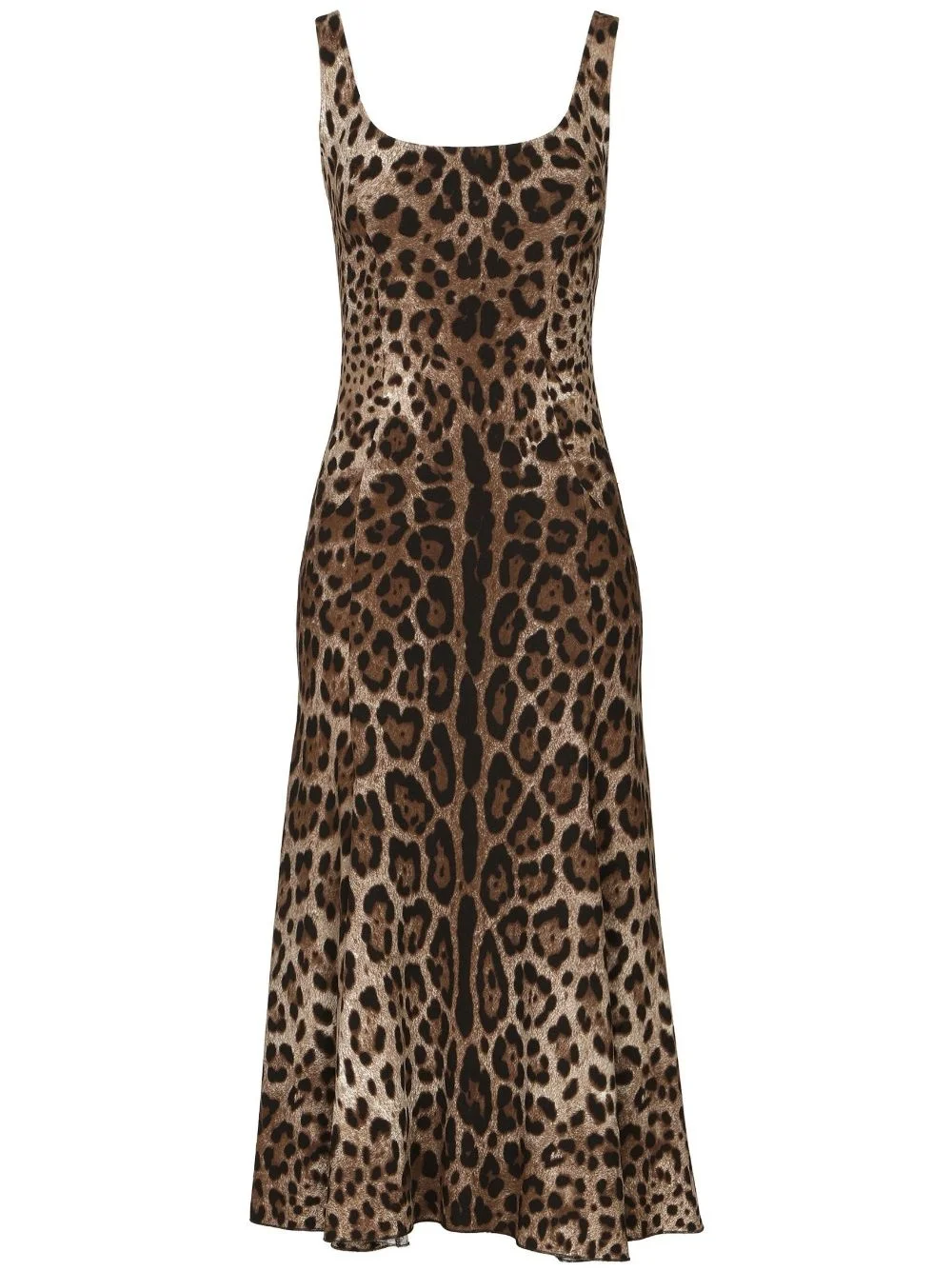 leopard-print midi dress - 1