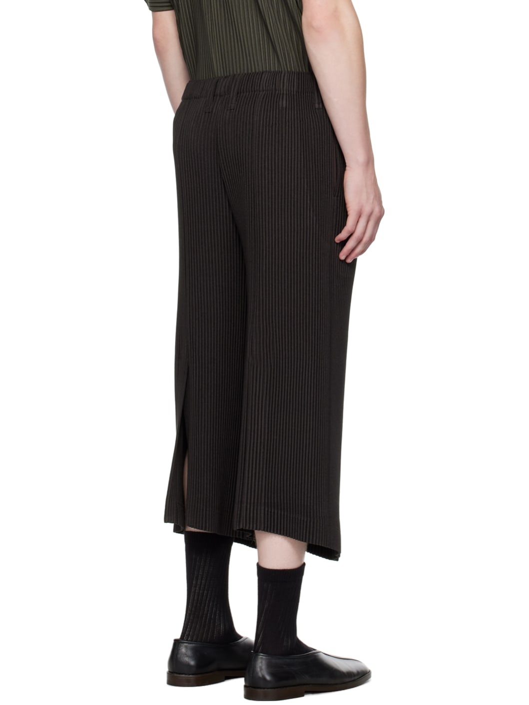 Brown Kersey Pleats Trousers - 3