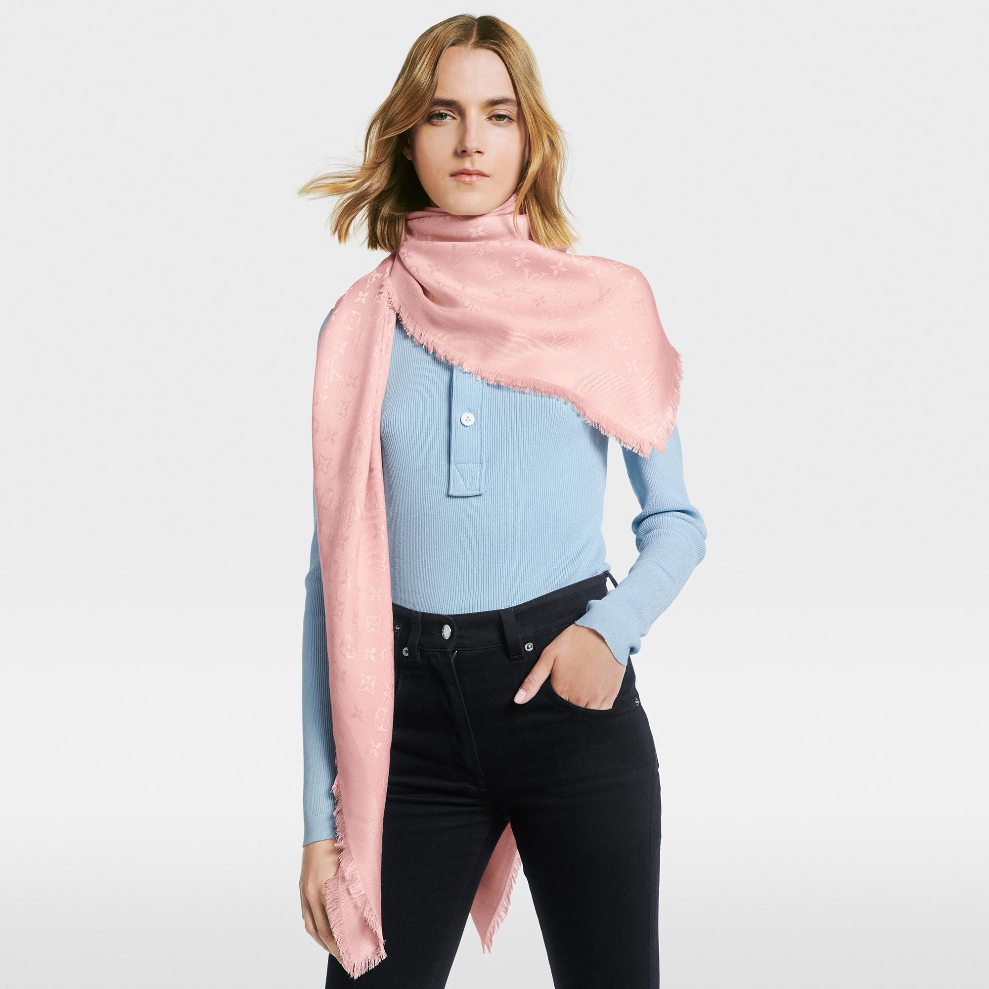 Louis Vuitton Womens Lightweight Scarves & Shawls, Pink