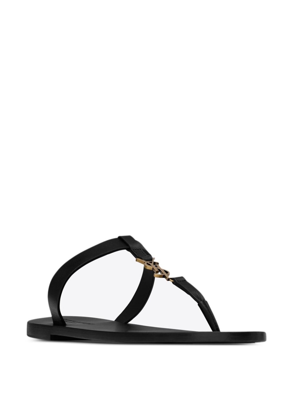 Cassandre logo-plaque leather sandals - 1