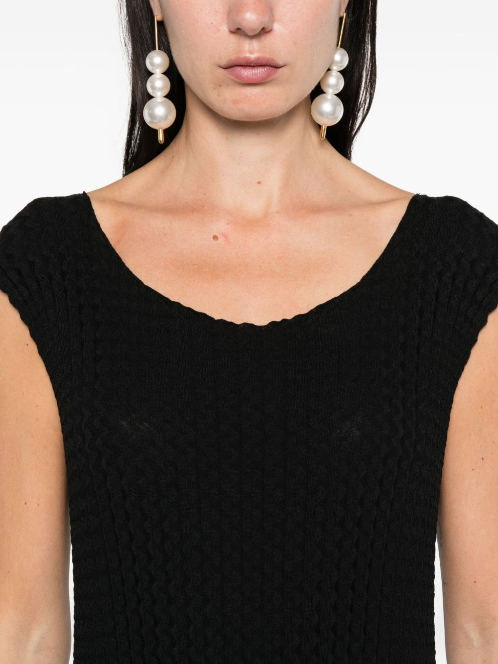 ribbed sleeveless midi dress - 5
