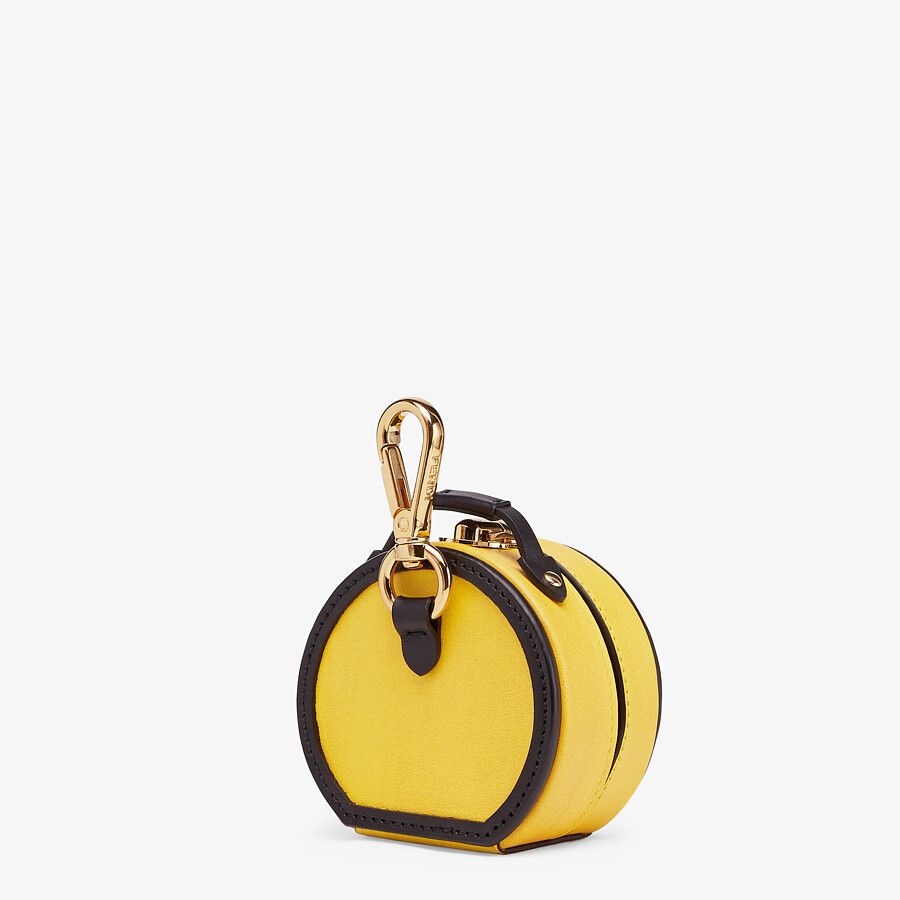 Yellow leather charm - 2