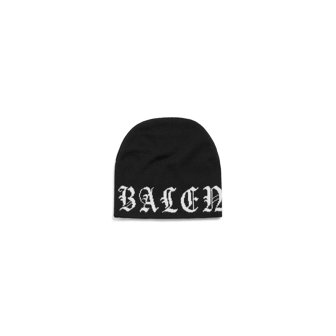 Men's All-around Blackletter Beanie in Black/white - 1