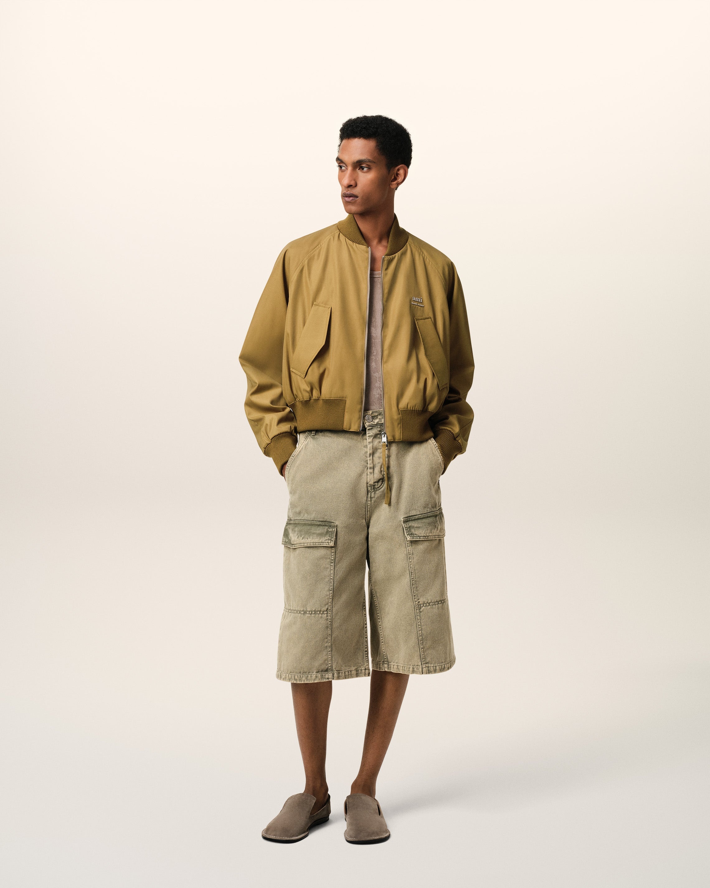 MUSTARD TWILL BOMBER - 2