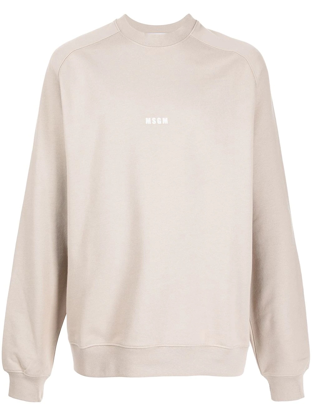 logo-print cotton sweatshirt - 1