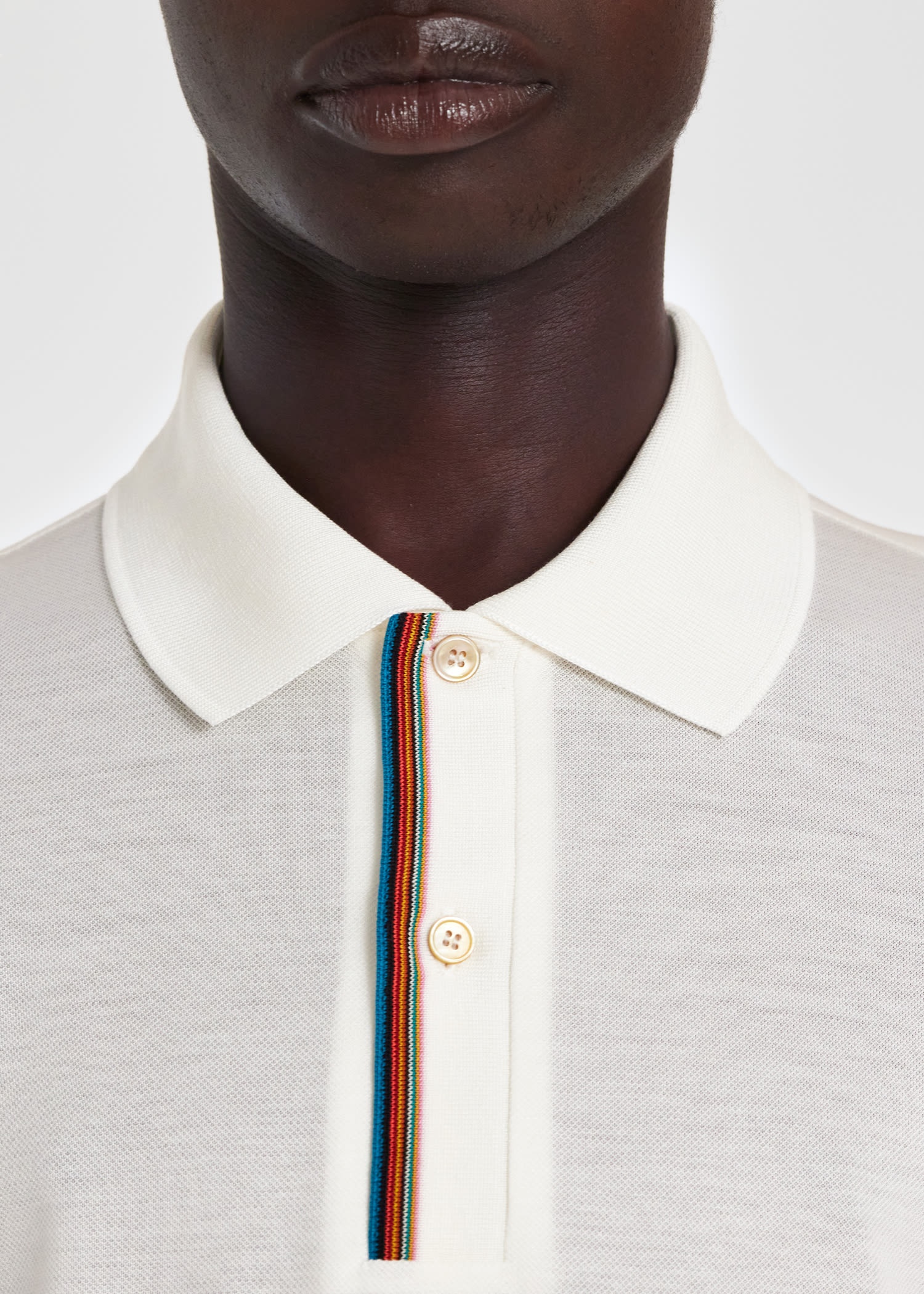 'Signature Stripe' Trim Polo Shirt - 5