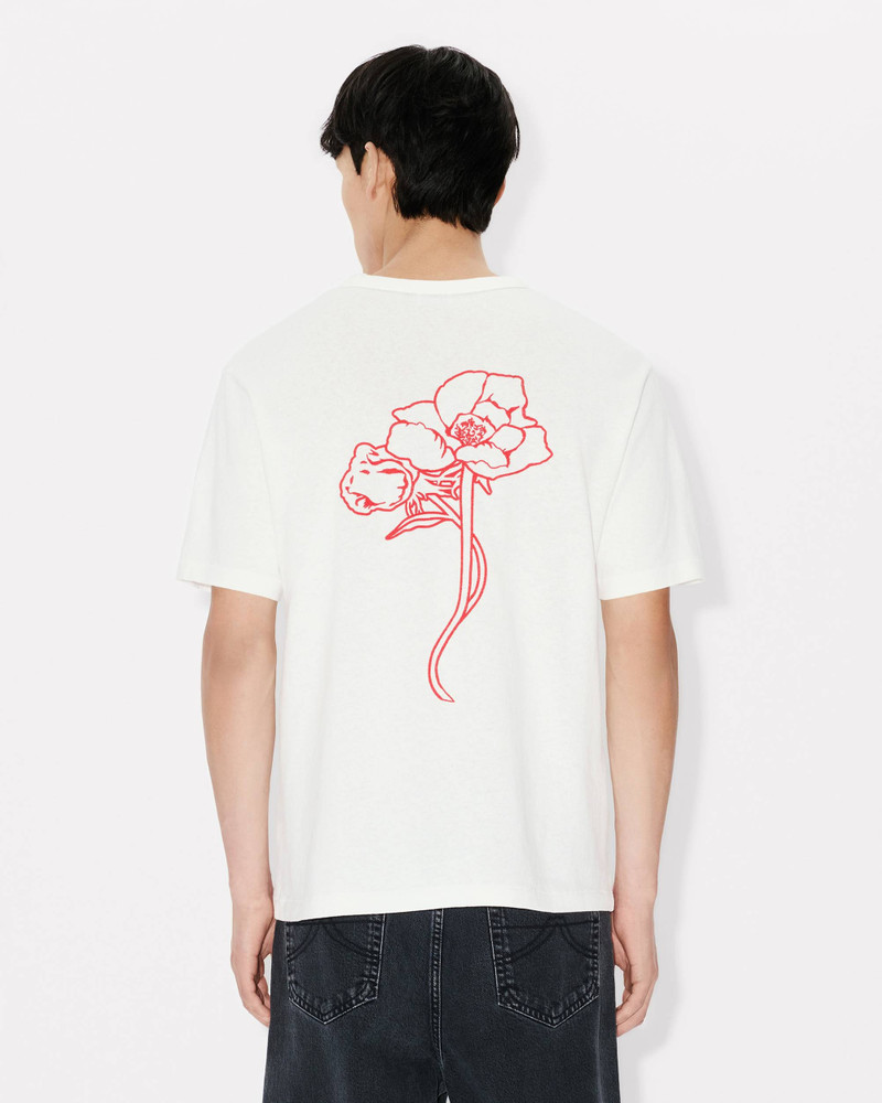 KENZO 'KENZO Archive Rose' embroidered outlined T-shirt in cotton outlook