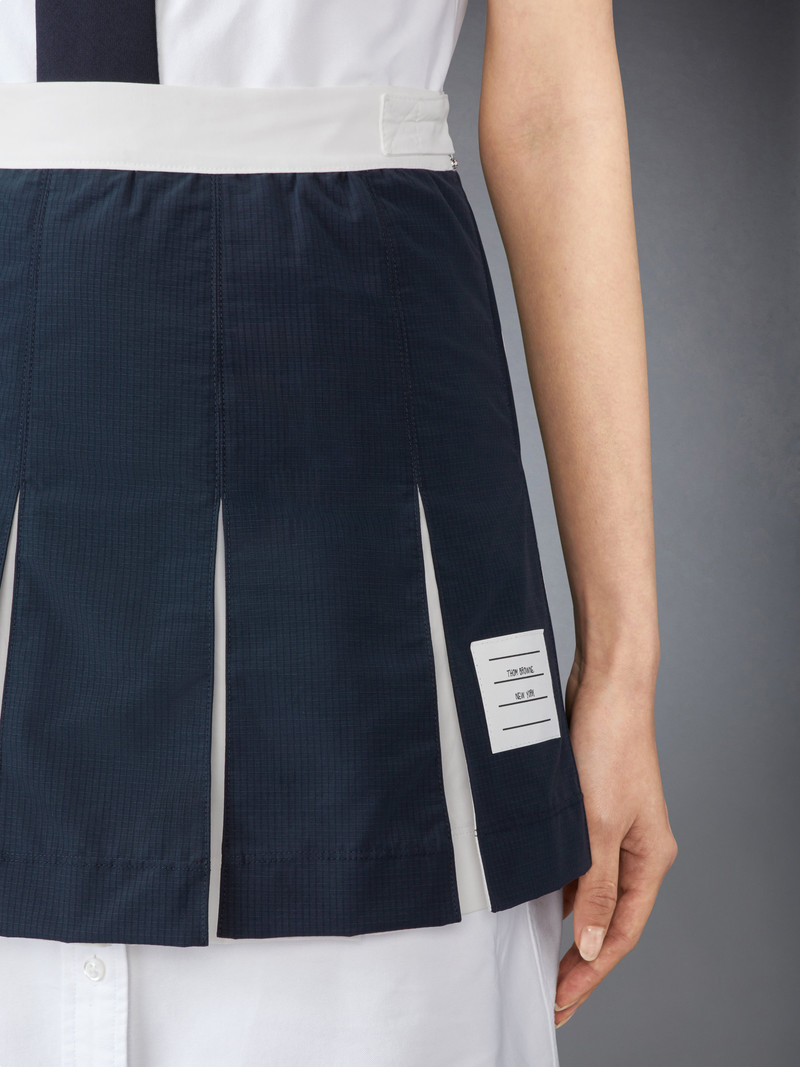 Ripstop Box Pleat Mini Skirt 6