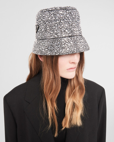 Prada Bucket hat with crystals outlook