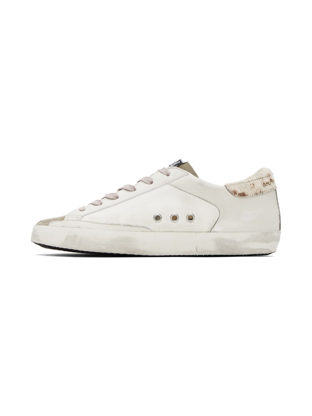 SSENSE Exclusive Beige Super-Star Double Quarter Sneakers - 3