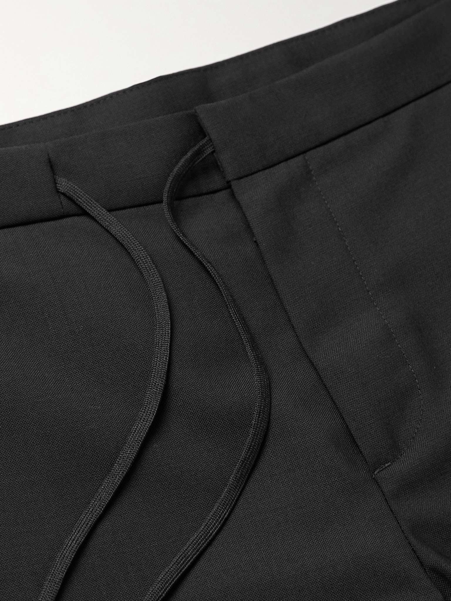 Tapered Virgin Wool Drawstring Trousers - 3