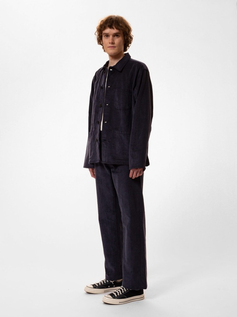 Nudie Jeans Buddy Classic Chore Jacket Cord Navy outlook