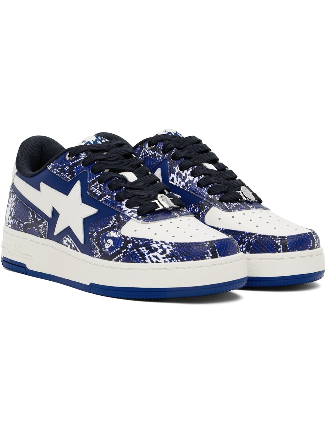 SSENSE Exclusive Blue & White Tape STA Sneakers - 4